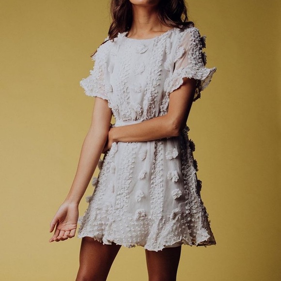 Dresses & Skirts - NWT Gray Pom Pom mini dress